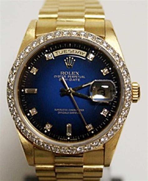 rolex presidential blue face